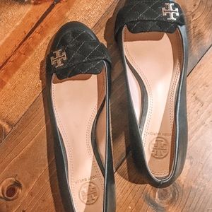 Tory Burch Black Leila Mestico Quilted Loafers